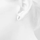 Solid 925 Sterling Silver Infinite Glory Studs Earrings