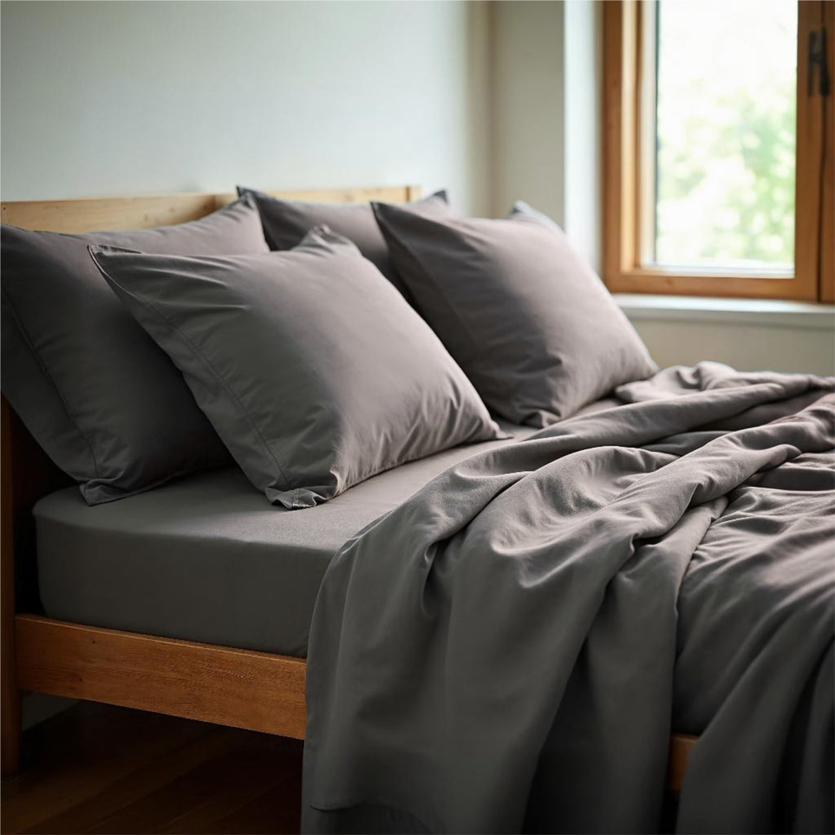 Royal Comfort 1200TC Ultrasoft 4 Pc Sheet Set Charcoal
