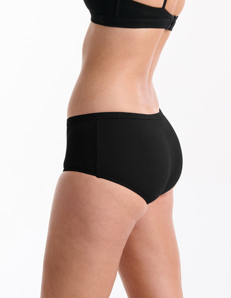 Ambra Refined Rib Boy Short - Black