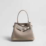 Togo Leather Mini Bucket Handbag - Taupe