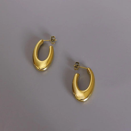 Bullion Gold Bright Gold Hoop Earrings