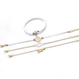 Bohemian 4-Piece Charm Bead Bracelet Set