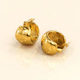 Bullion Gold Celeste Wide Hoop Earrings in Gold