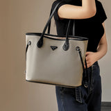 Nalandu Raleigh Large Capacity Canvas Commuter Tote Bag - Grey