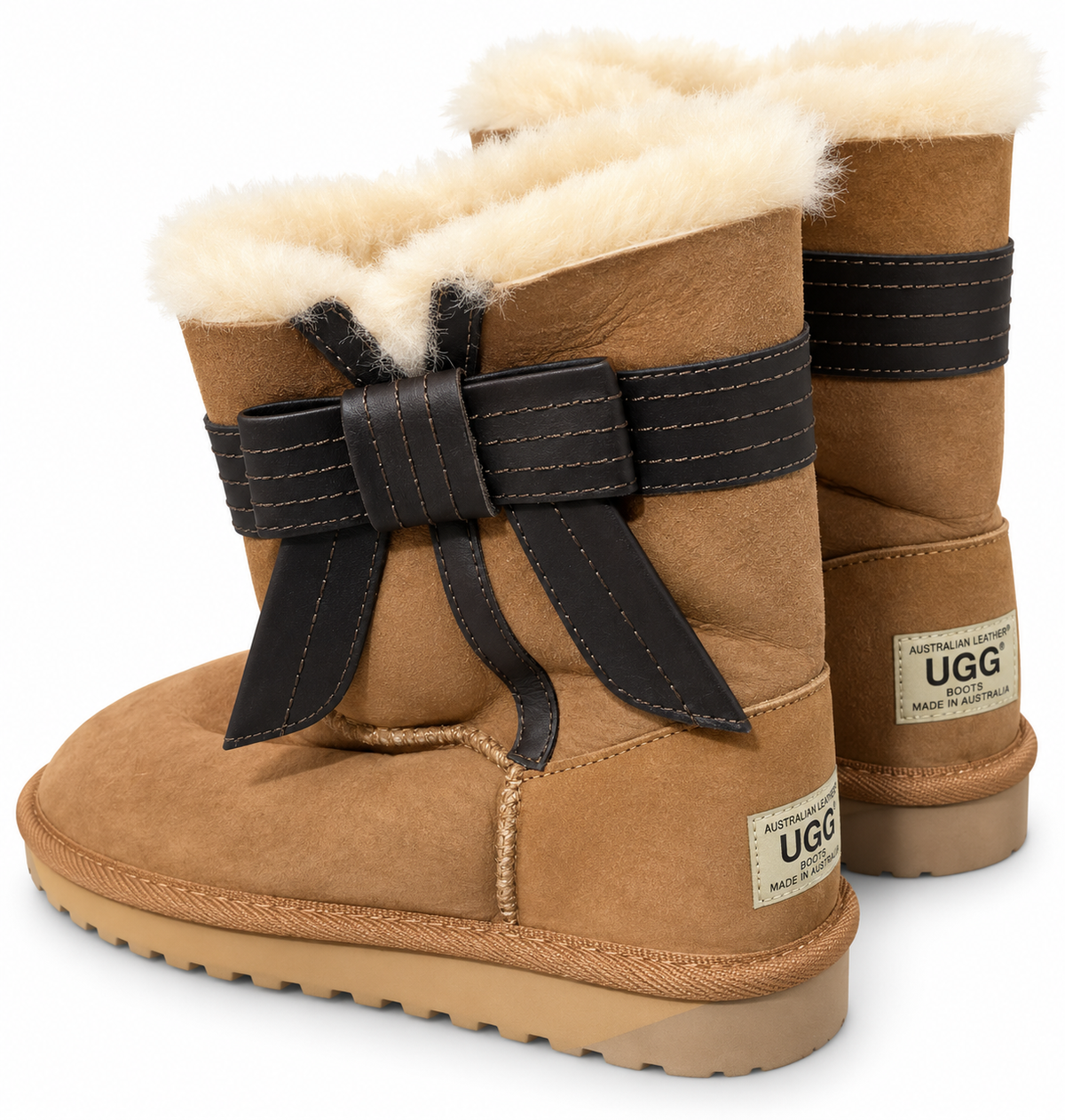 Australian Leather Ugg Classic Short Tassel Detail - Chestnut - AU4