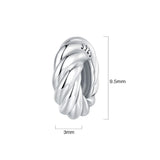 Solid 925 Signature Silver Twisted Bun Charm