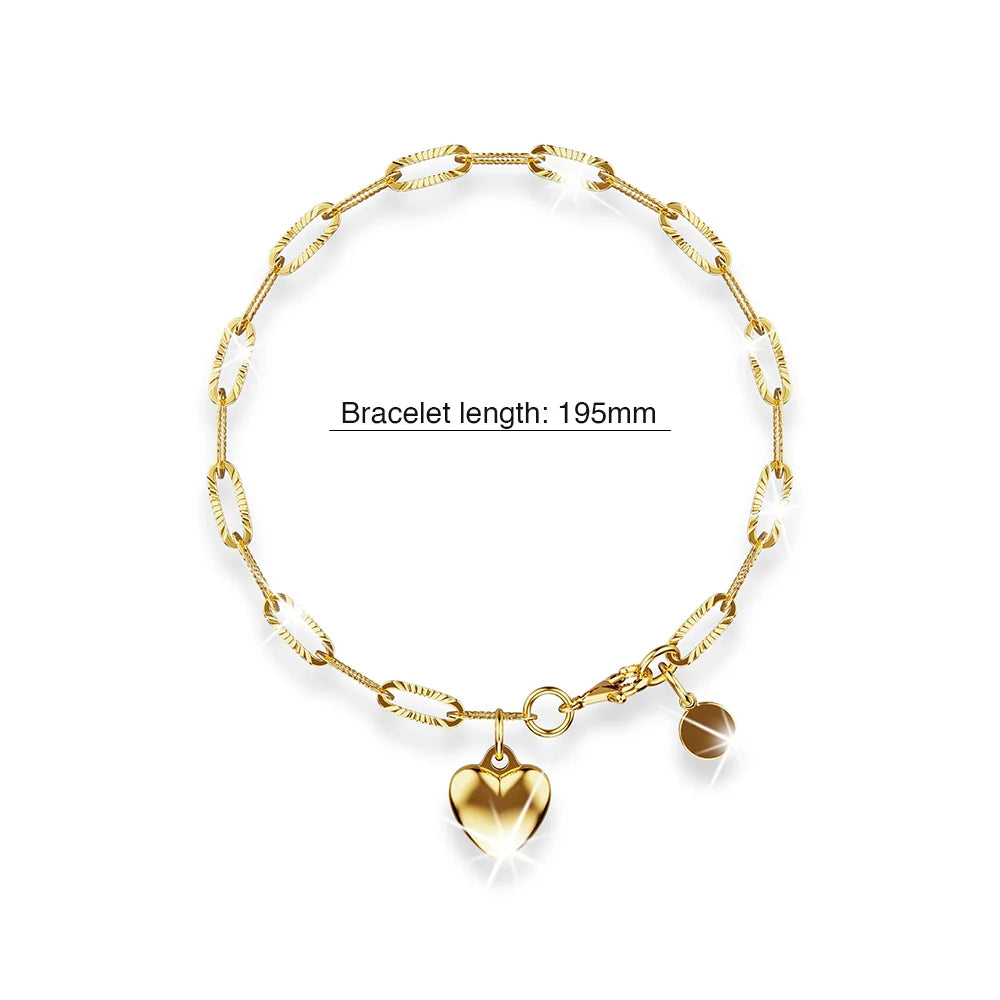 Bullion Gold Rogue Heart Gold Stainless Steel Bracelet