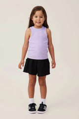Cotton On Kids Girls Fitted Essential Tank - Lilac Drop Rib