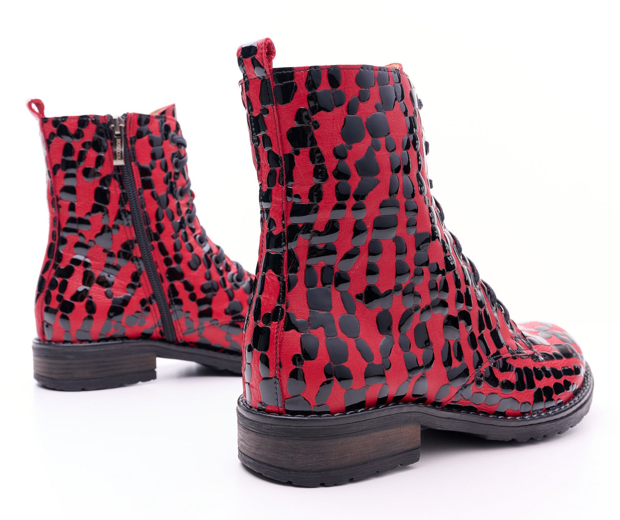Bosccolo Womens Boots - Black/Red