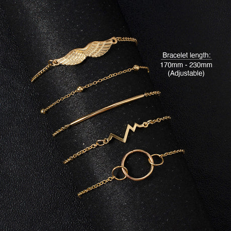 Bohemian 5-Piece Charm Bead Bracelet Set