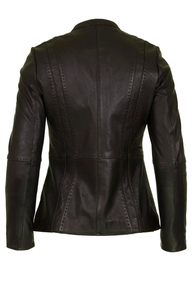Womens Leather Jacket in Black