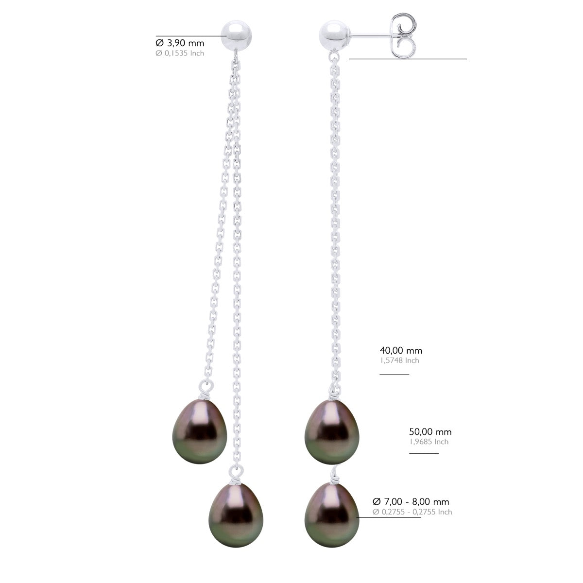 Hanging Earrings - Longueur 18 cm