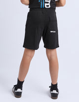 St Goliath Boys Podium Fleece Short - Washed Black