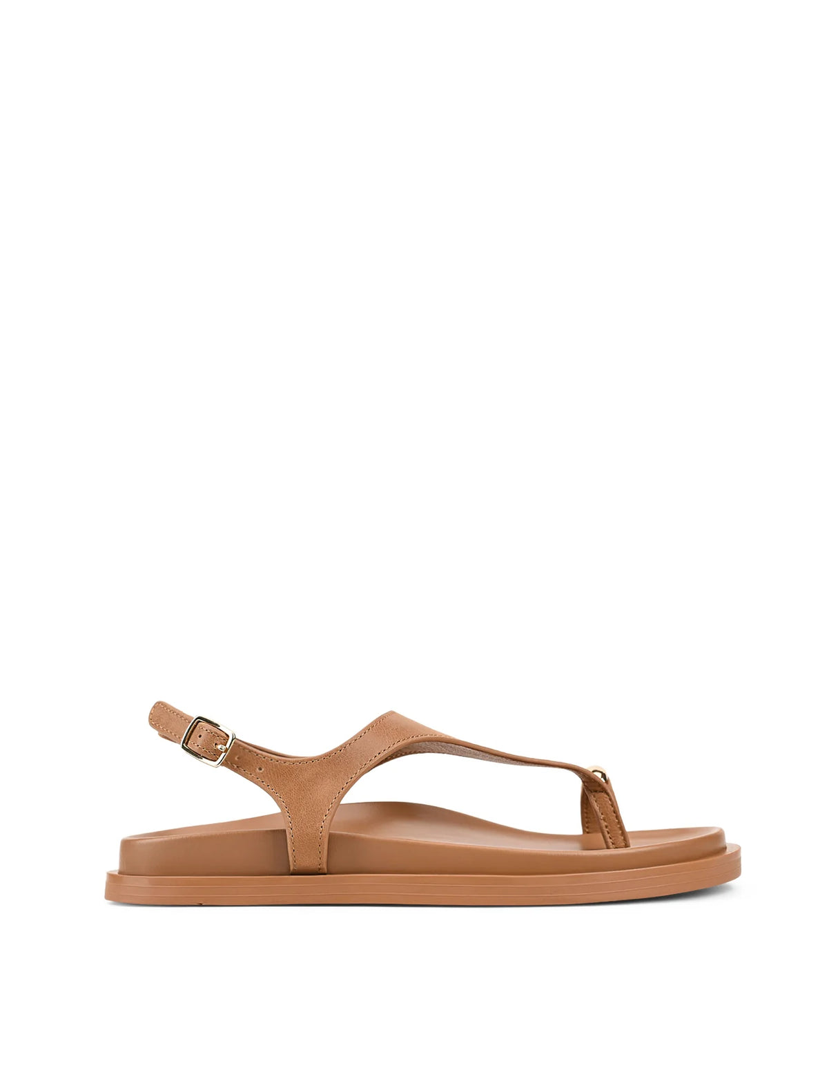 Siren Flatform Sandals - Tan Leather