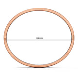 Bullion Gold Carrie Stainless Steel Bangle in Rose Gold - 64mm