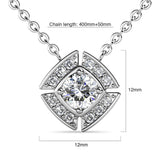 Krystal Couture White Gold Brilliant Cut Pendant Necklace Embellished with SWAROVSKI Crystals
