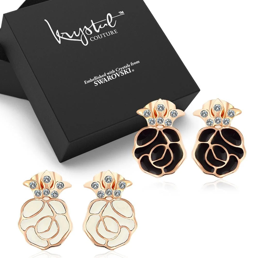 Boxed 2pr Rosie Stud Earrings Embellished with SWAROVSKI® Crystals
