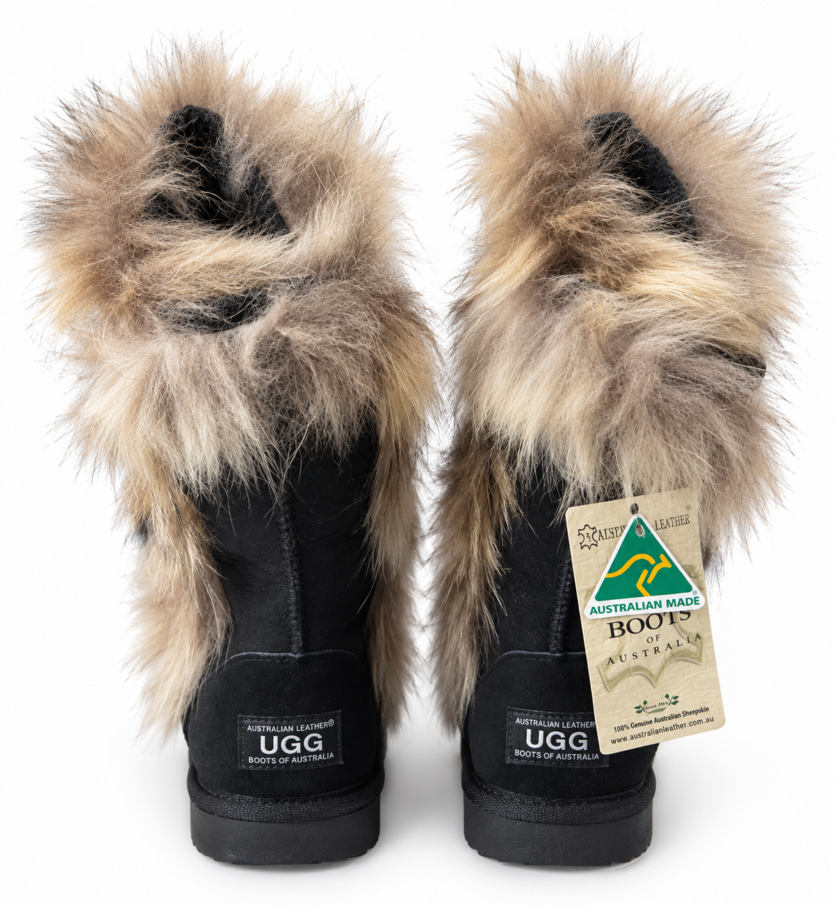 Australian Leather Ugg Long Fozy Lace - Black - AU5