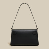 Camille Palm-Grain Calfskin Shoulder Bag - Black
