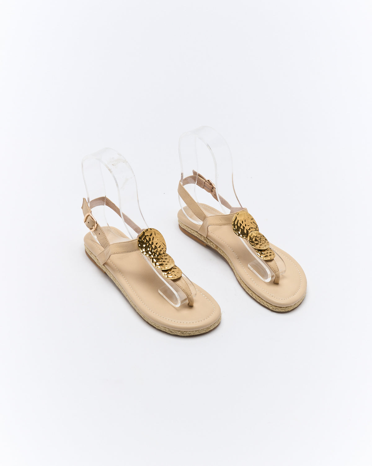 Walnut Melbourne Ada Leather Sandal - Oat