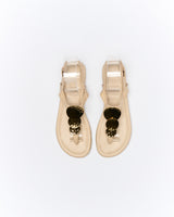 Walnut Melbourne Ada Leather Sandal - Oat