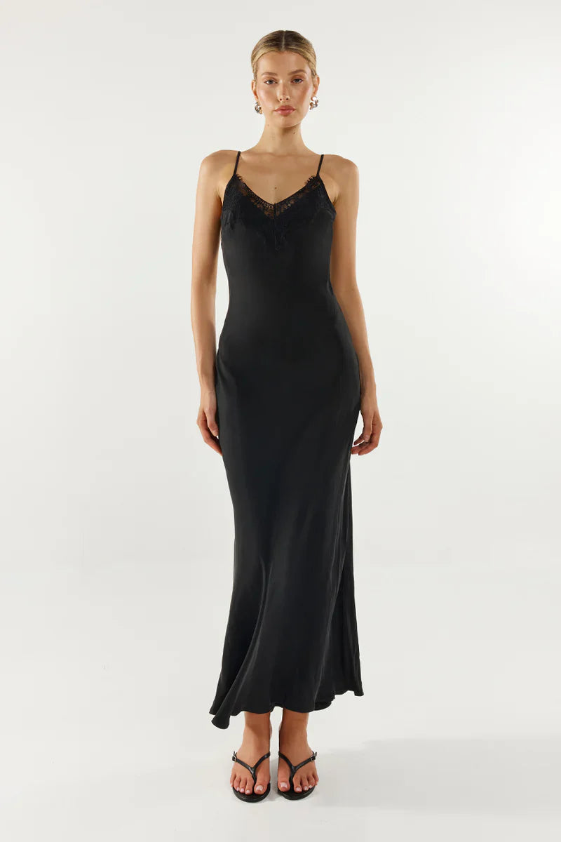 Madison The Label Amari Slip Dress - Black