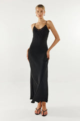 Madison The Label Amari Slip Dress - Black