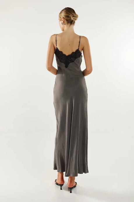 Madison The Label Amari Slip Dress - Slate