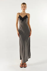 Madison The Label Amari Slip Dress - Slate