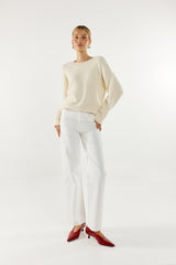 Madison The Label Angelina Knit Jumper - White
