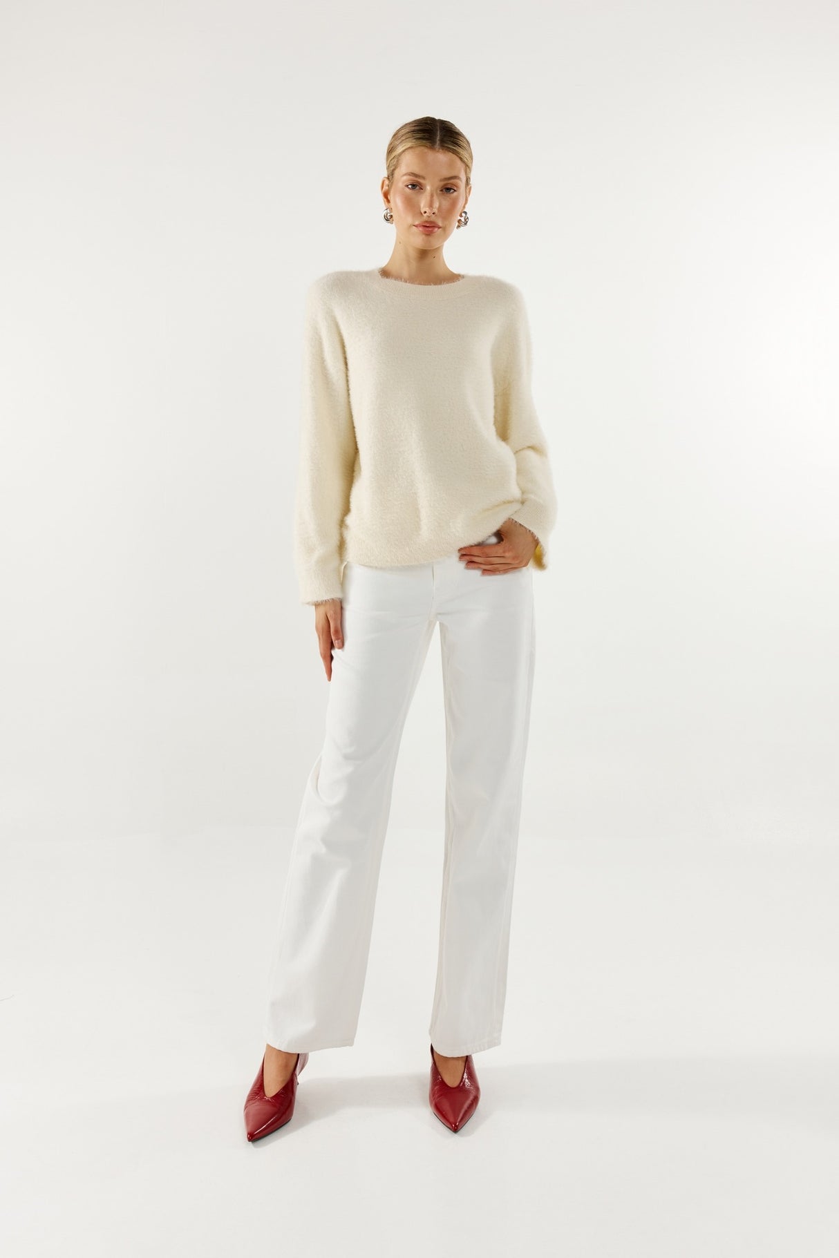 Madison The Label Angelina Knit Jumper - White