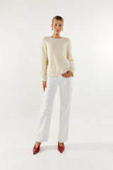 Madison The Label Angelina Knit Jumper - White