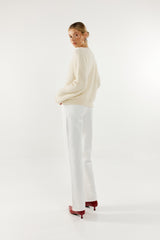 Madison The Label Angelina Knit Jumper - White