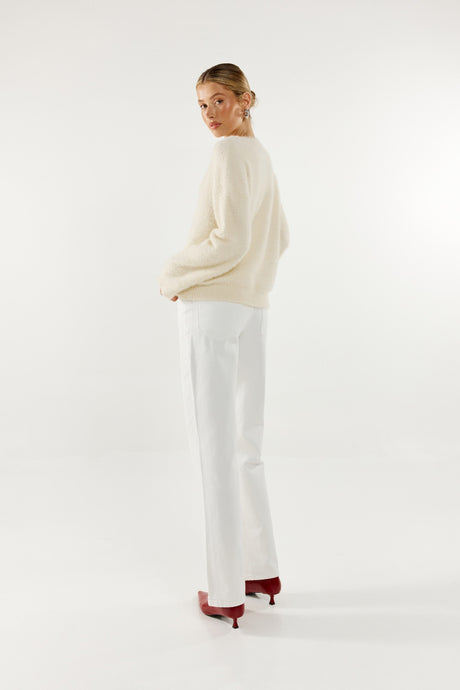 Madison The Label Angelina Knit Jumper - White