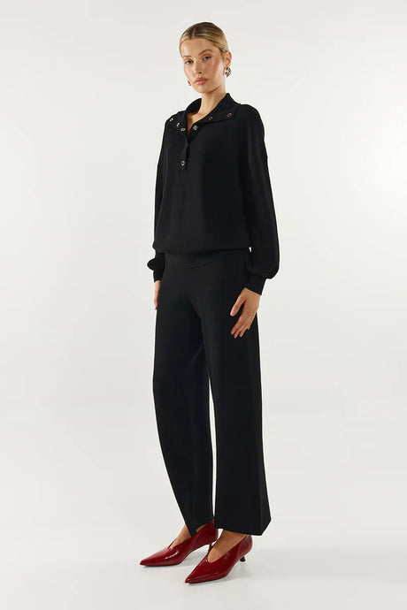 Madison The Label Anthea Knit Pants - Black