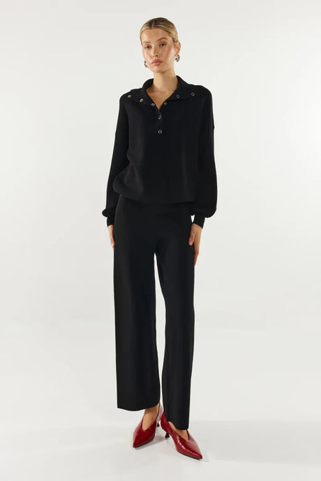Madison The Label Anthea Knit Pants - Black