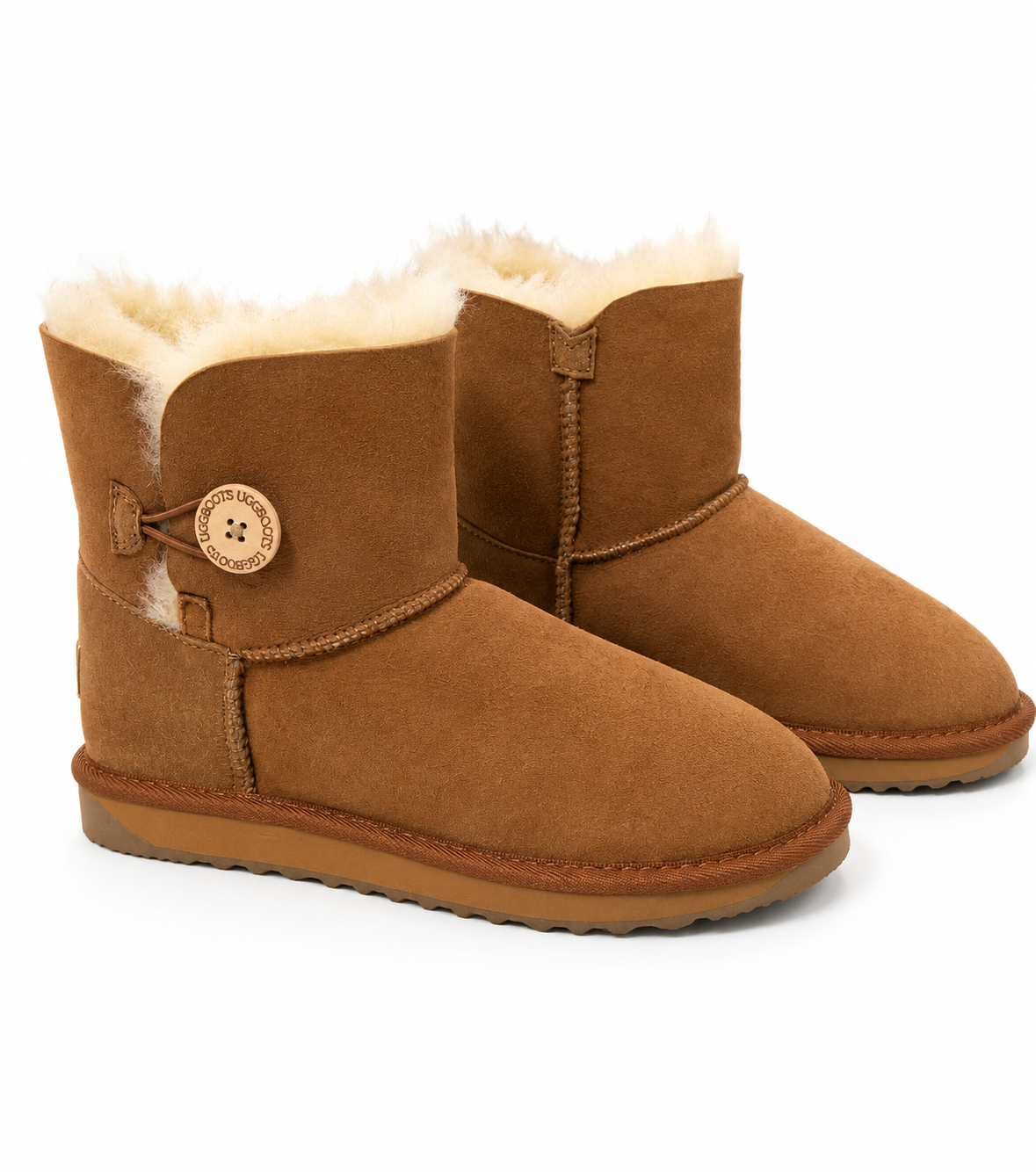 Australian Leather Ugg 1Button Sheepskin - Chestnut - AU11