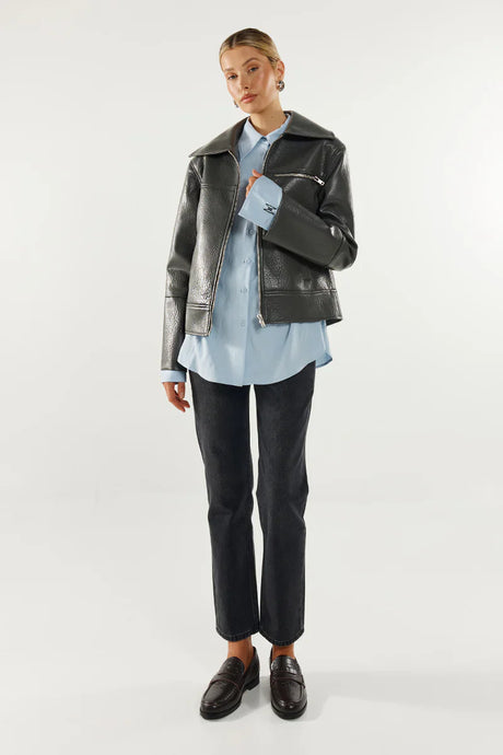 Madison The Label Lyon Shirt - Powder Blue