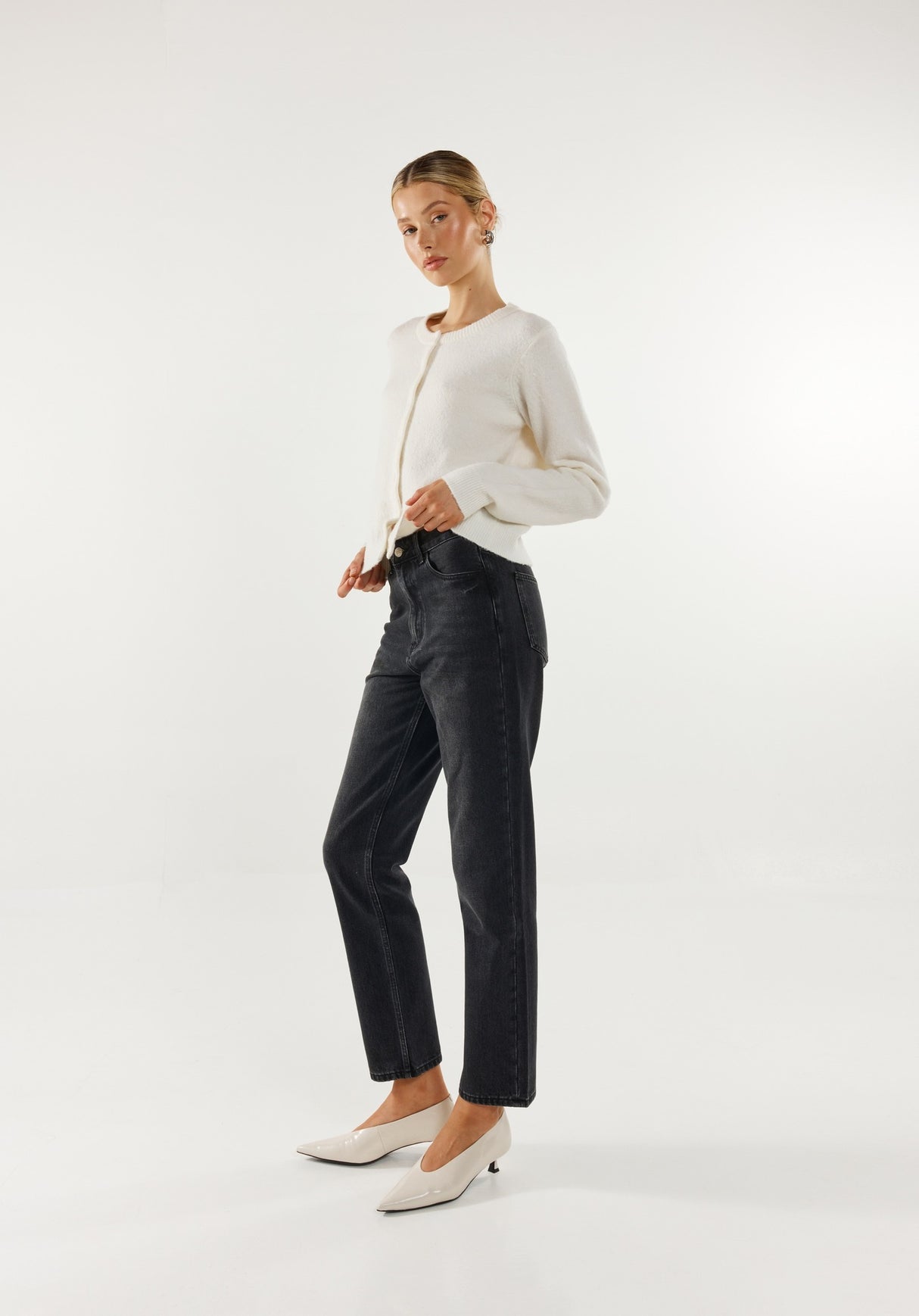 Madison The Label Bonnie Cardigan - Milk