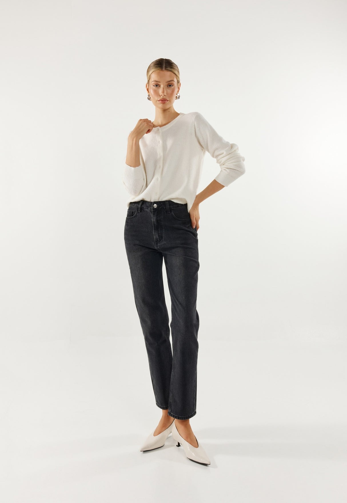 Madison The Label Bonnie Cardigan - Milk