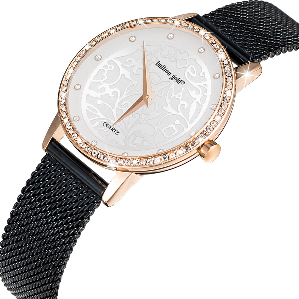 Bullion Gold Bullion Gold Elite Watch Embellished with Rhinestone