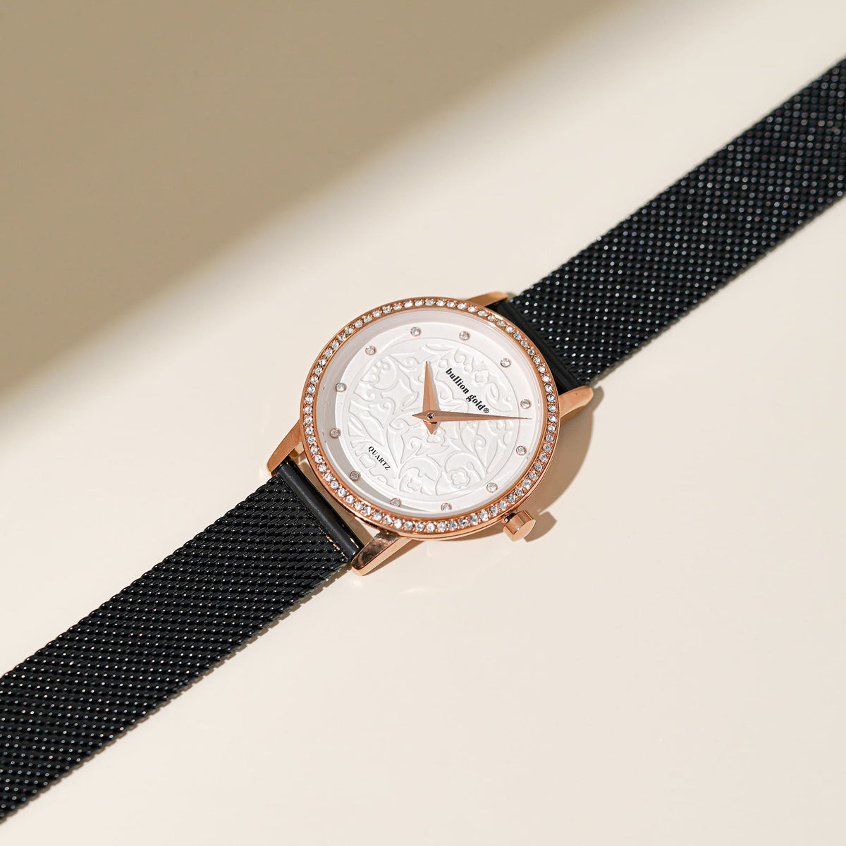 Bullion Gold Bullion Gold Elite Watch Embellished with Rhinestone