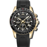 Christophe Duchamp Velocite V2 - Black Dial with Gold Case and Black Rubber Strap