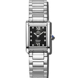 Christophe Duchamp Fontaine - Black Dial with Silver Stainless Steel Strap