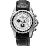 Christophe Duchamp Volcan - White Dial with Black Leather Strap