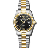 Christophe Duchamp Lugano - Black Dial with Gold & Silver Stainless Steel Strap