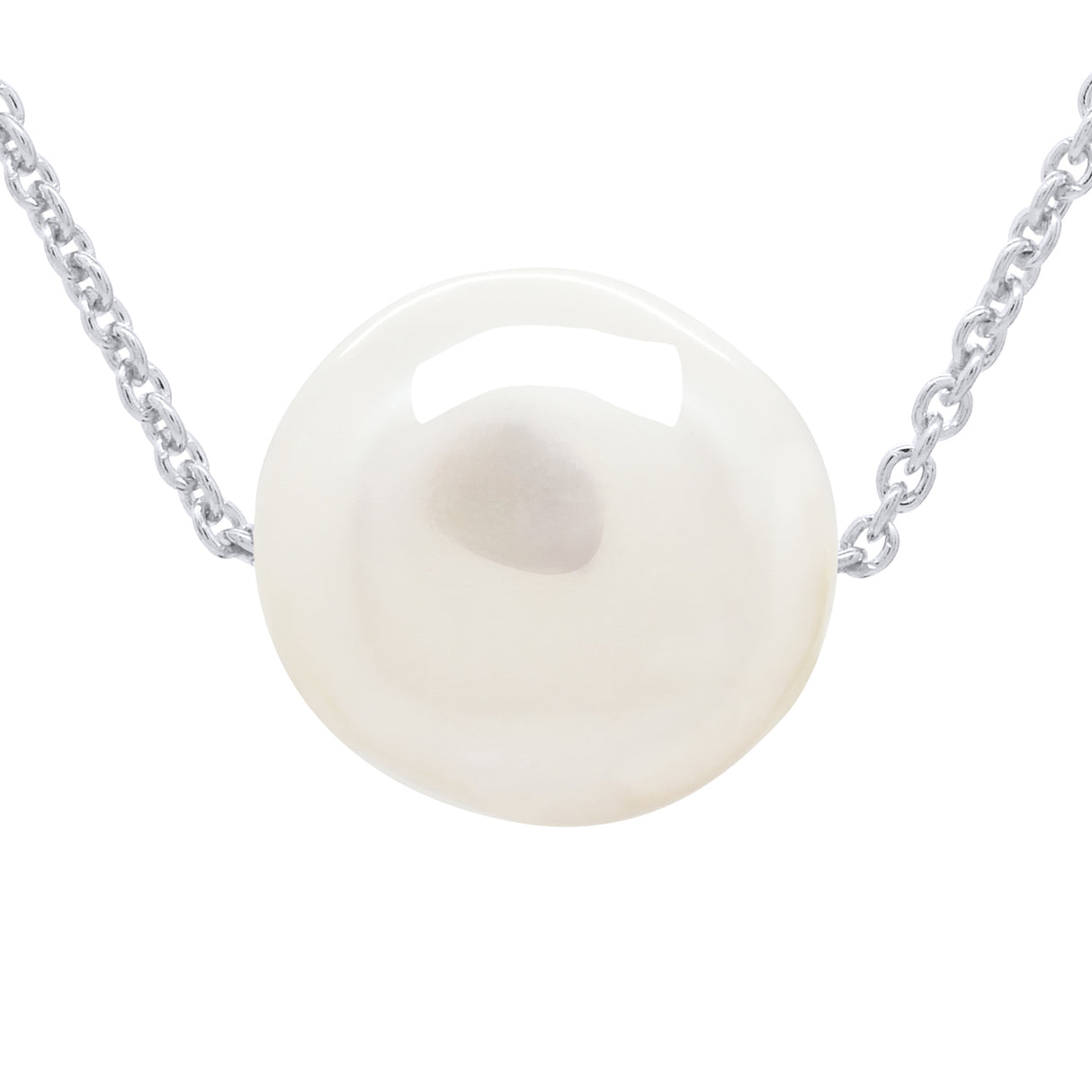 Necklace Real Cultured Freshwater Pearl Baroque 10-11- - Natural Pearl White - Longueur 42 cm