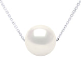 Necklace Real Cultured Freshwater Pearl Round 8-9 mm - Natural Pearl White - Longueur 42 cm