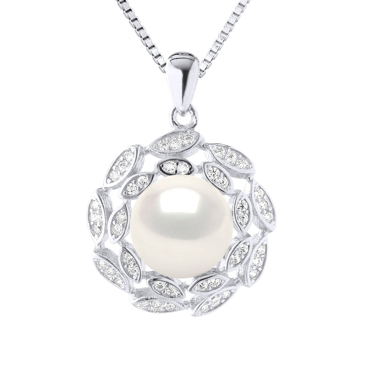 Necklace Jewelry - Natural Pearl White - Longueur 42 cm