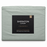 Sheraton Luxury Maison Egyptian Cotton Rich Fitted Sheet & Pillowcase Sage